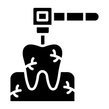 Dental Drill Vector Icon Design Illustration Stock Illustration