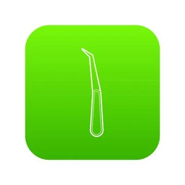 Dental elevator icon green vector Illustrazione stock