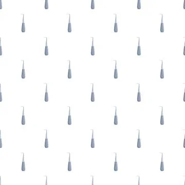 Dental elevator instrument seamless pattern for dentistry background Illustrazione stock