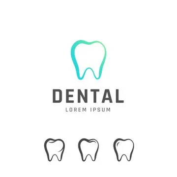 Dental emblem design Stock Illustration