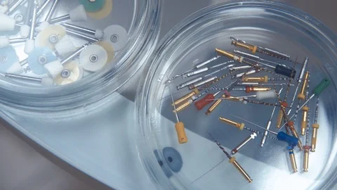 Dental endodontic instruments Stock Footage 90886737
