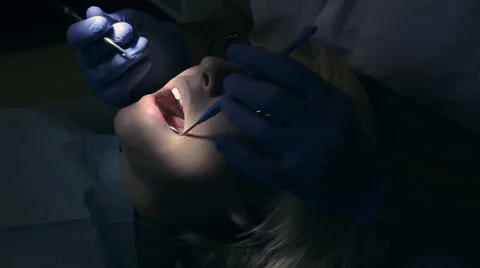 Dental Exam close-up Stockbeeldmateriaal 57670902