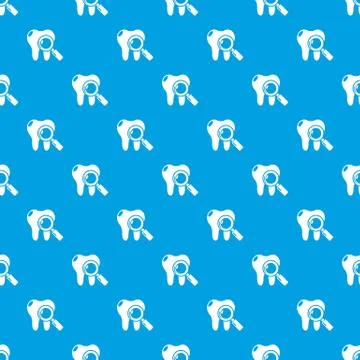 Dental examination pattern vector seamless blue Illustrazione stock