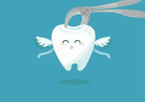 Dental extraction forceps and tooth Stock Illustration