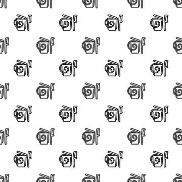 Dental floss and pick pattern for oral hygiene Stockillustratie