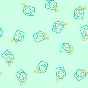 Dental floss hygiene vector seamless pattern Stock Illustration