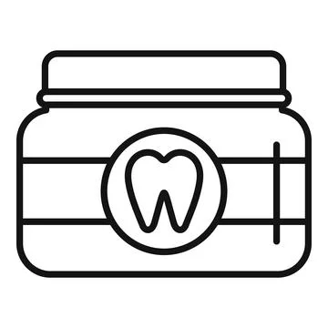 Dental floss inside a container showing good oral hygiene Illustrazione stock