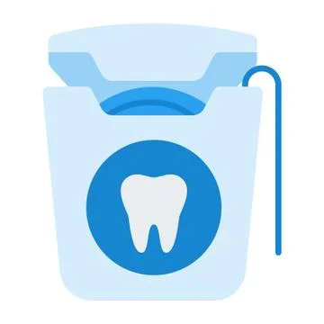 Dental floss vector icon flat isolated Stock Illustration