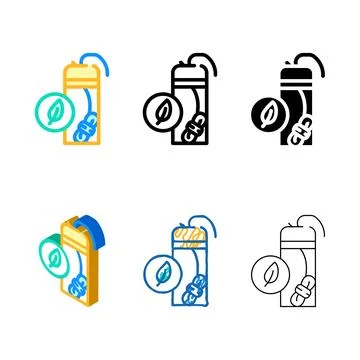 Dental floss zero variants waste color icon vector Illustration