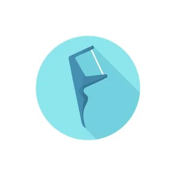 Dental flosser flat design simple vector Stock Illustration