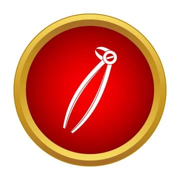 Dental forceps icon for tooth extraction concept Stock Illustration