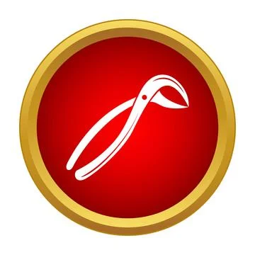 Dental forceps icon for tooth extraction concept Stock Illustration