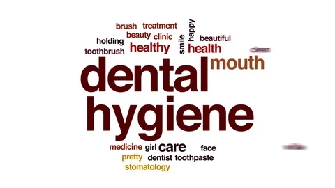 Dental hygiene animated word cloud, text... | Stock Video | Pond5