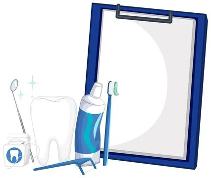 Dental Hygiene Essentials Vector Illustration Illustrazione stock