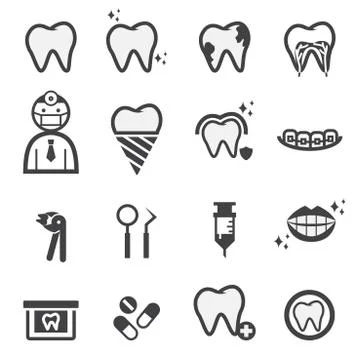 Dental icons Stock Illustration