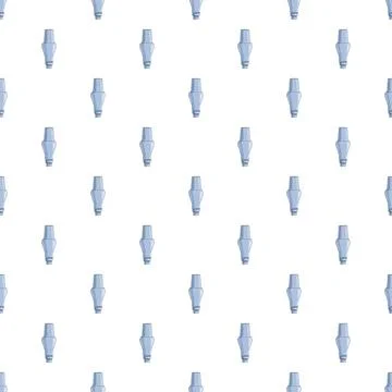 Dental implant abutment seamless pattern for stomatology background Stock Illustration