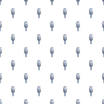 Dental implant elements forming a seamless pattern Stock Illustration
