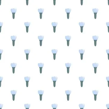 Dental implant pattern on white background for dentistry Illustrazione stock