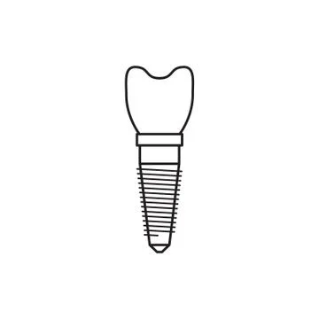 Dental implant vector Stock Illustration