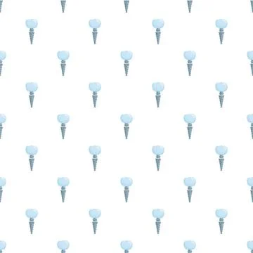 Dental implants creating seamless repeat pattern design Stock Illustration
