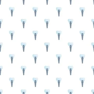 Dental implants pattern for dentistry background Stock Illustration