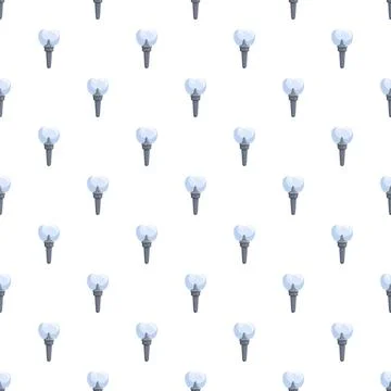 Dental implants seamless pattern for dentistry background Stockillustratie