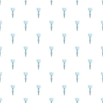 Dental implants seamless pattern for dentistry background Illustrazione stock