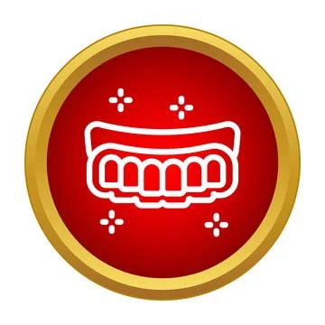 Dental impression tray preparing teeth for whitening icon Stock Illustration