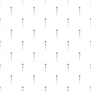 Dental inspection mirrors repeating pattern white background Illustrazione stock