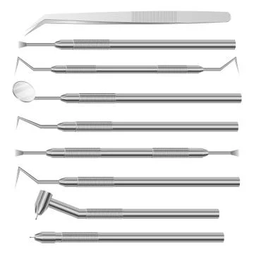 Dental instruments and tools vector design  illustration isolated on white backg Stock Illustration