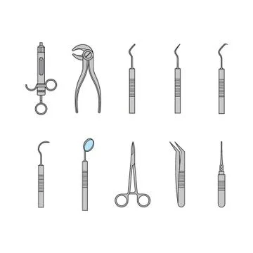 Dental Instruments Stock Illustration