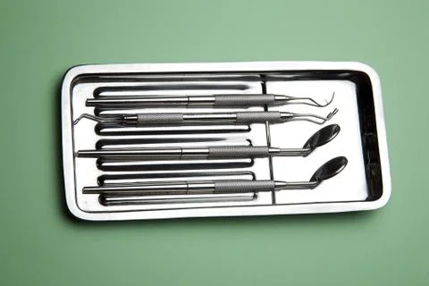 Dental Instruments - plate Stock Photos