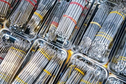 Dental instruments for procedures and operations. Stock Photos