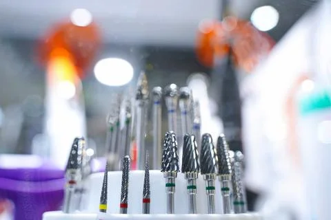 Dental instruments for procedures and operations. 스톡 사진