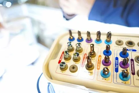 Dental instruments for procedures and operations. Fotos de archivo