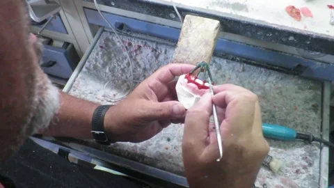 In a dental lab Stock Footage 77521566