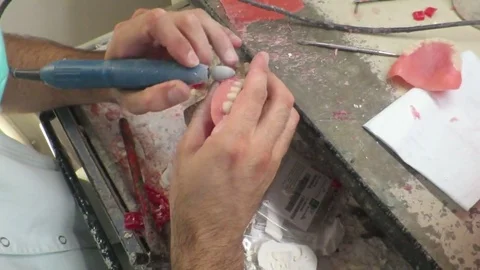 In a dental laboratory Stock Footage 77566122