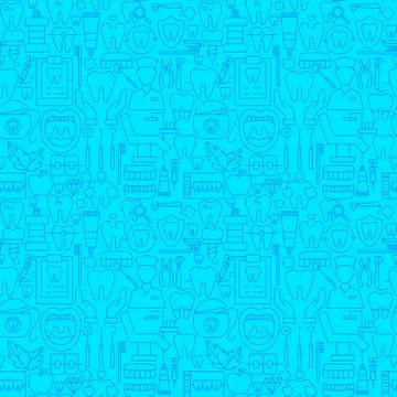 Dental Line Seamless Pattern Illustrazione stock