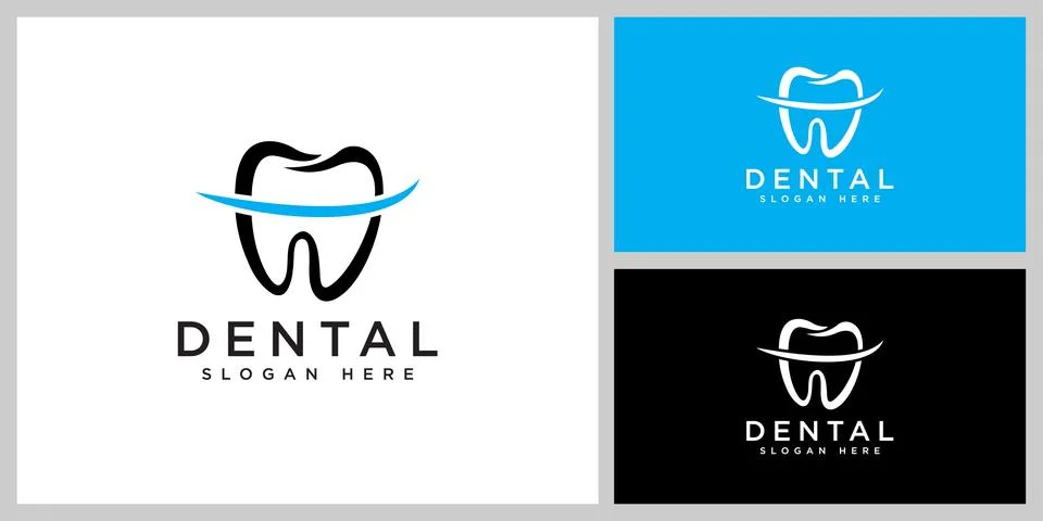 Dental logo design vector template Stock Illustration