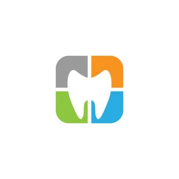Dental logo icon template vector illustration design Stock Illustration