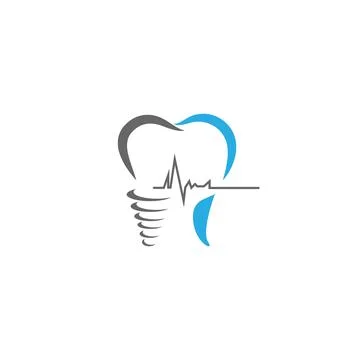 Dental logo icon template vector illustration design Stock Illustration