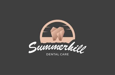 Dental logo mark premium vector Stock Illustration