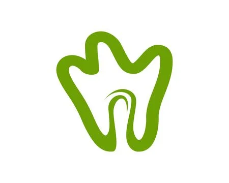 Dental maple leaf logo icon template Stock Illustration