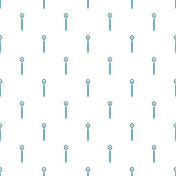 Dental mirror instruments creating seamless hygiene pattern background Stock Illustration