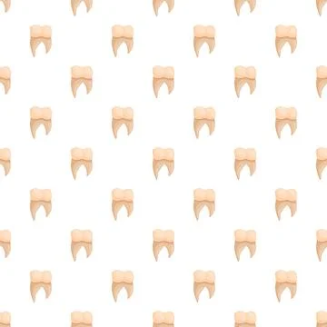 Dental molar tooth pattern seamless repeating background Stock Illustration