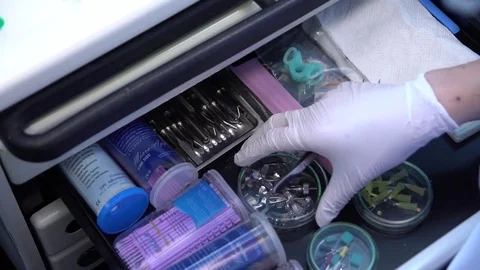 Dental office. Dental instruments Stock Footage 73519159