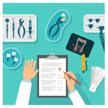 Dental office. Flat design Stock Illustration