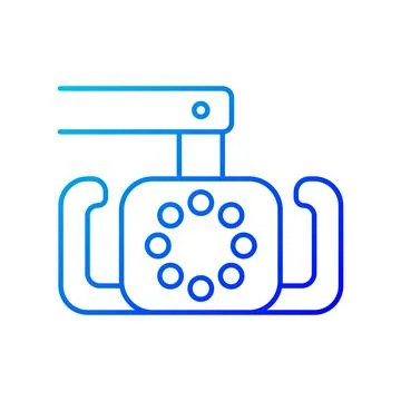 Dental operatory light gradient linear vector icon Illustrazione stock