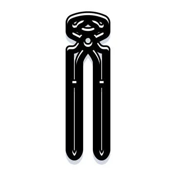 Dental pliers tool for tooth extraction icon Stock Illustration