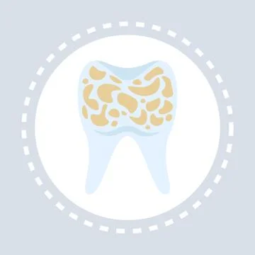 Dental problem rotten tooth icon healthcare medical service logo medicine and イラスト素材
